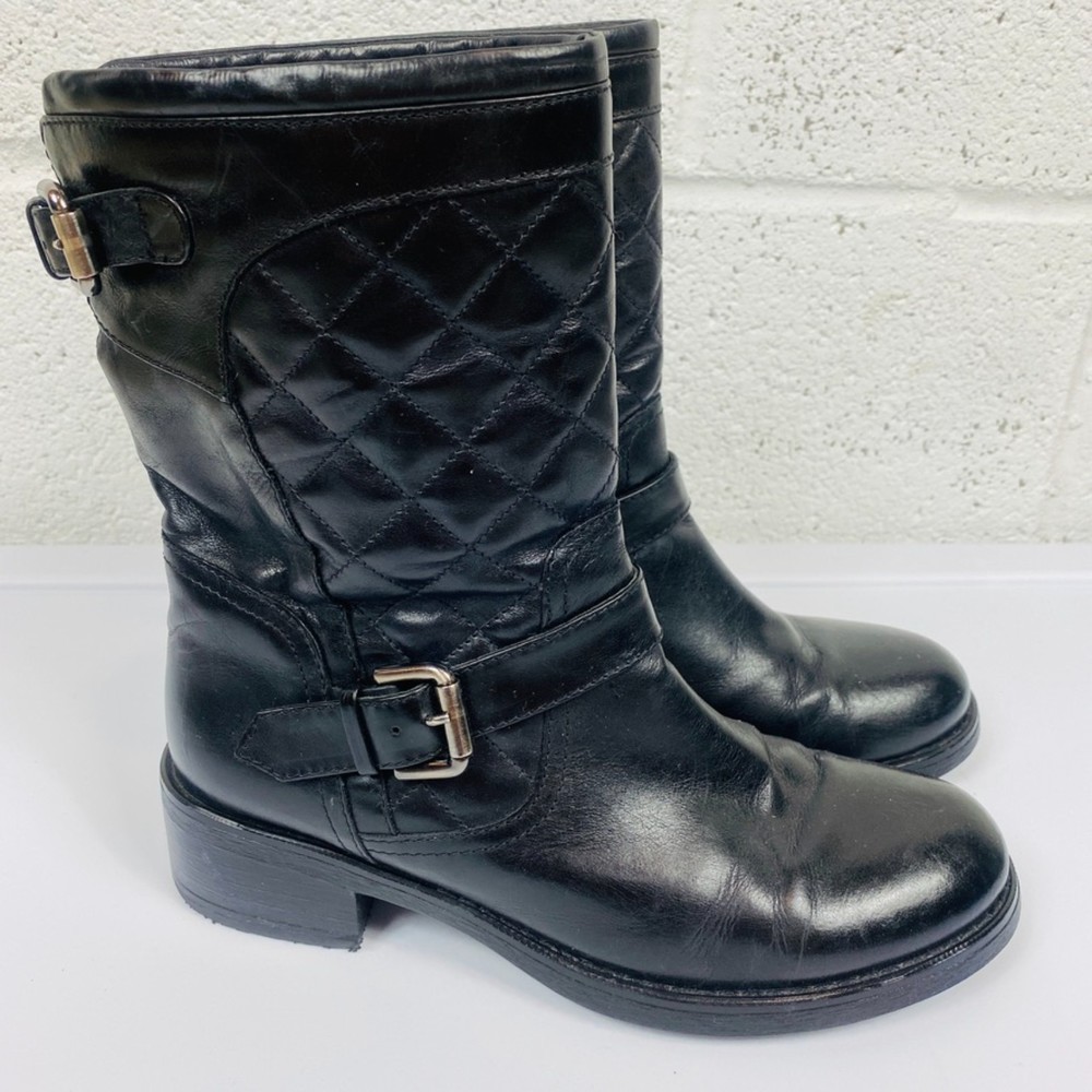 AQUATALIA Quilted Leather Moto Boots